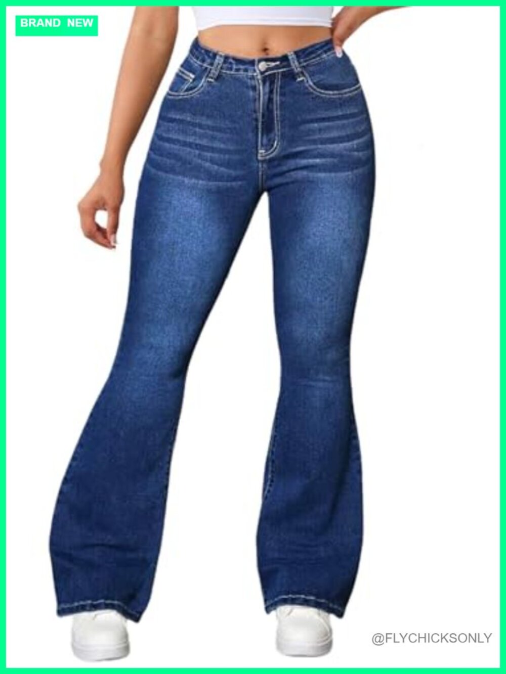 Bell Bottom Jeans for Women Stretchy Skinny High Waisted Flare Denim
